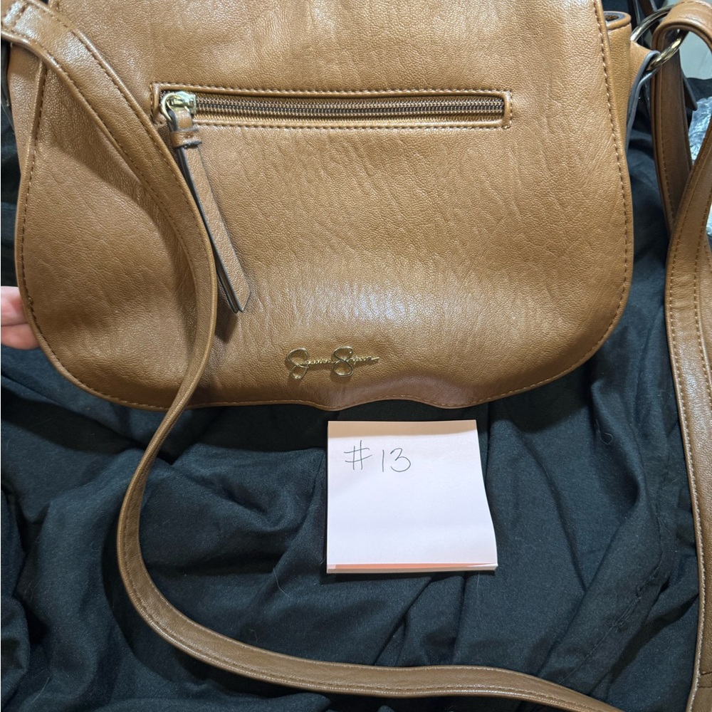 Jessica Simpson Brown Y2K Leather Crossbody Bag